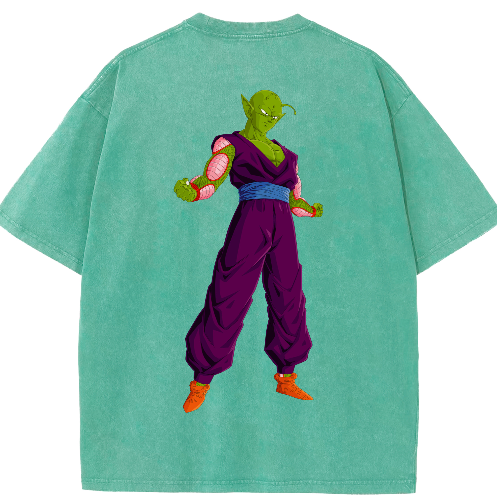 （画像用） ドラゴンボール ピッコロ DRAGON BALL Piccolo 綿100% ヴィンテージ風 半袖Tシャツ（背面プリント）